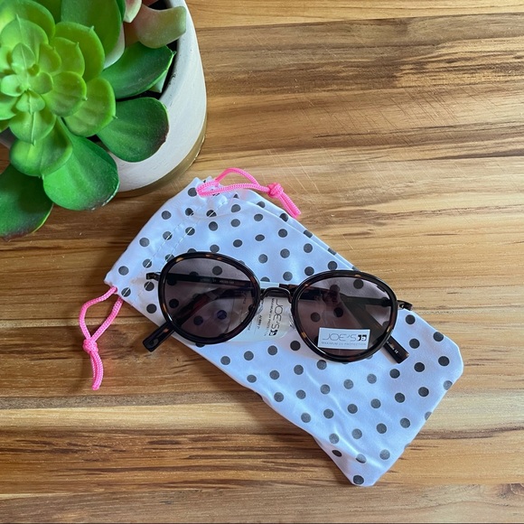 Joe’s Jeans Round Sunglasses Dark Tortoise - Picture 2 of 10
